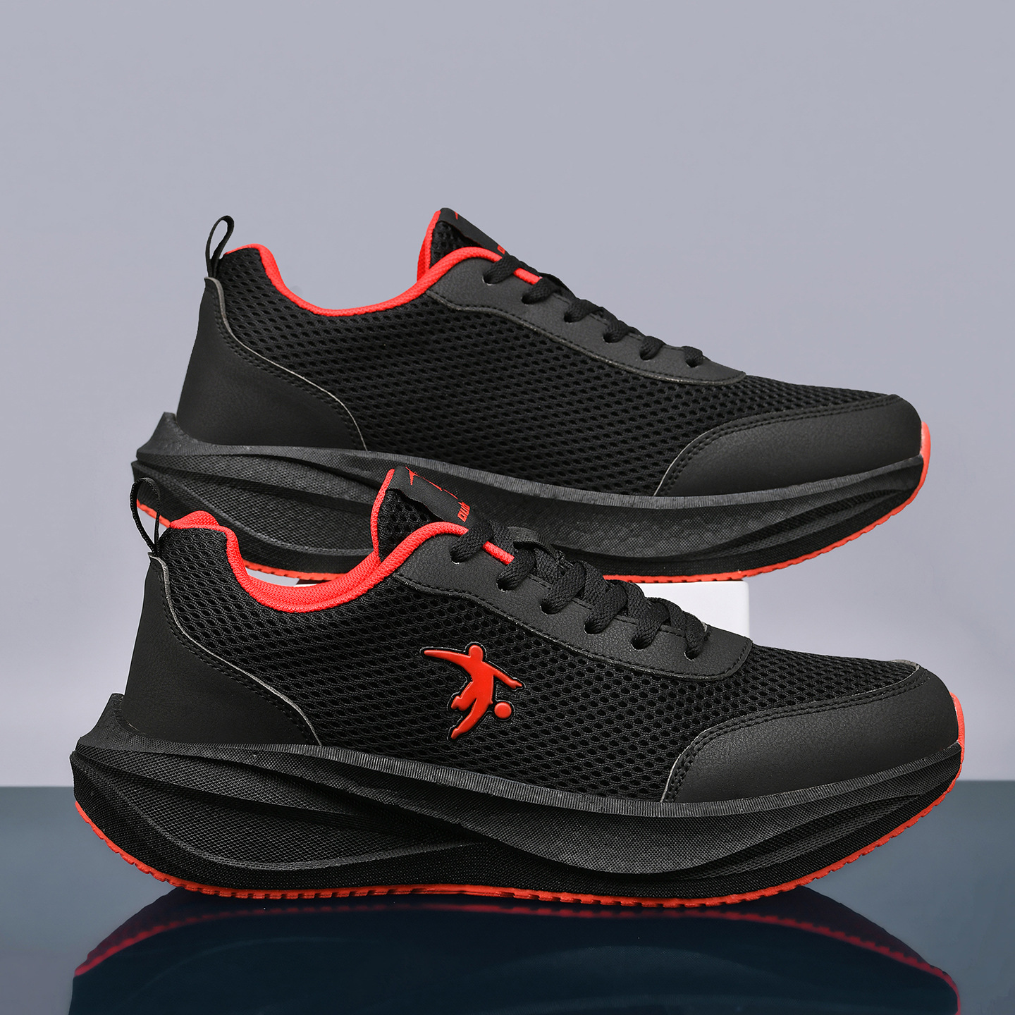 Johnny Danlai Men's Sports Shoes Spring New Mesh Casual Lightweight Shock-Absorbing Running Shoes Men's High Quality