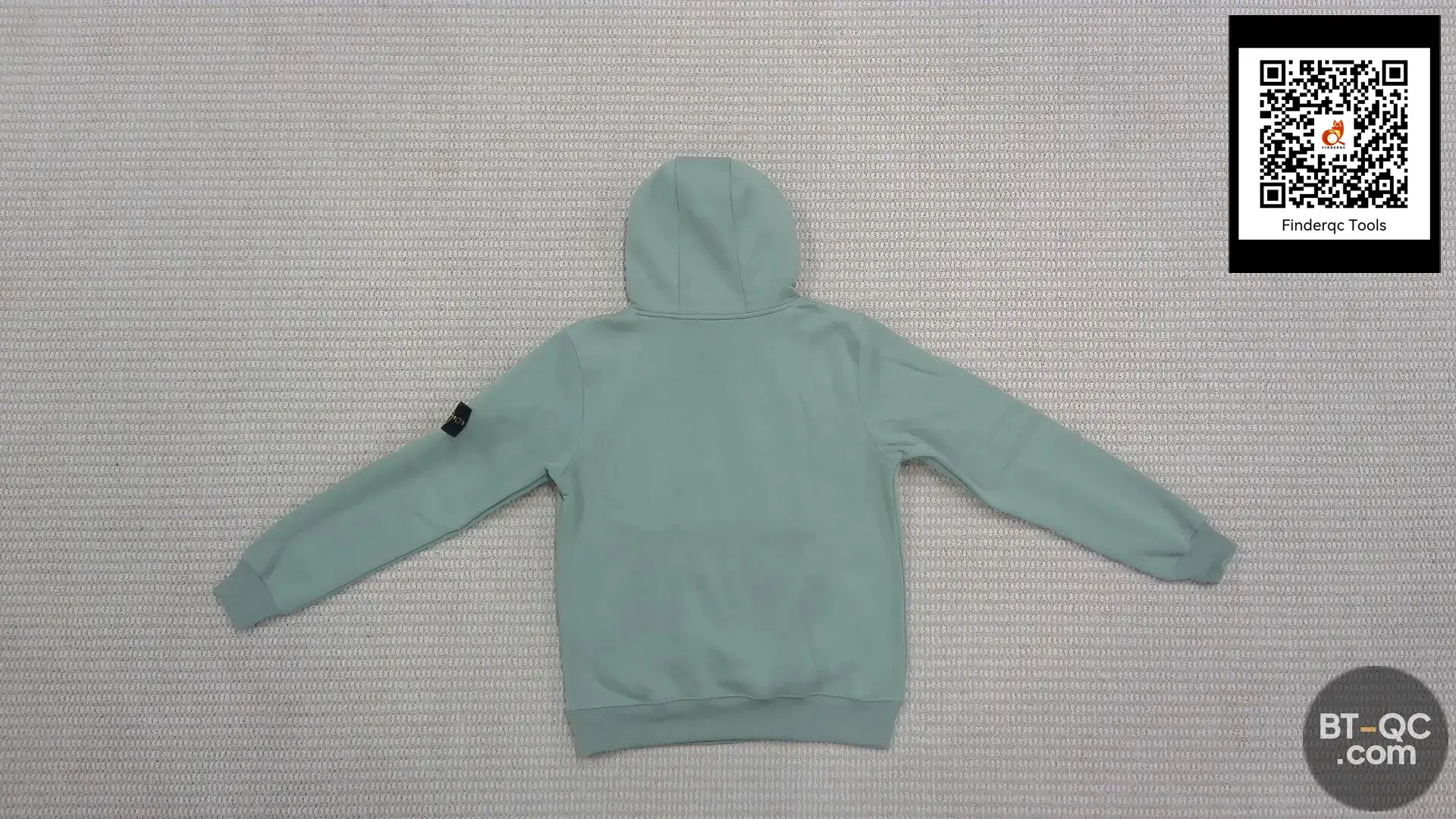 Stone 61620 Compass Cotton Jersey Hoodie with Compass Emblem and Fleece Lining
