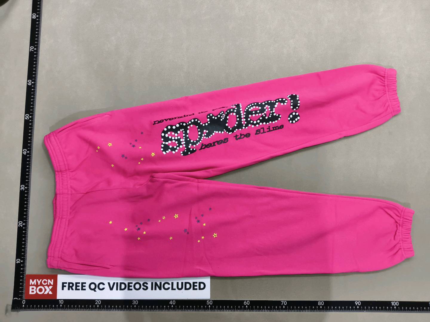 Sp1der Hip Hop Singer Young Thug Same Foaming Letter 555555 Couples Hoodie Pink Sweater QC