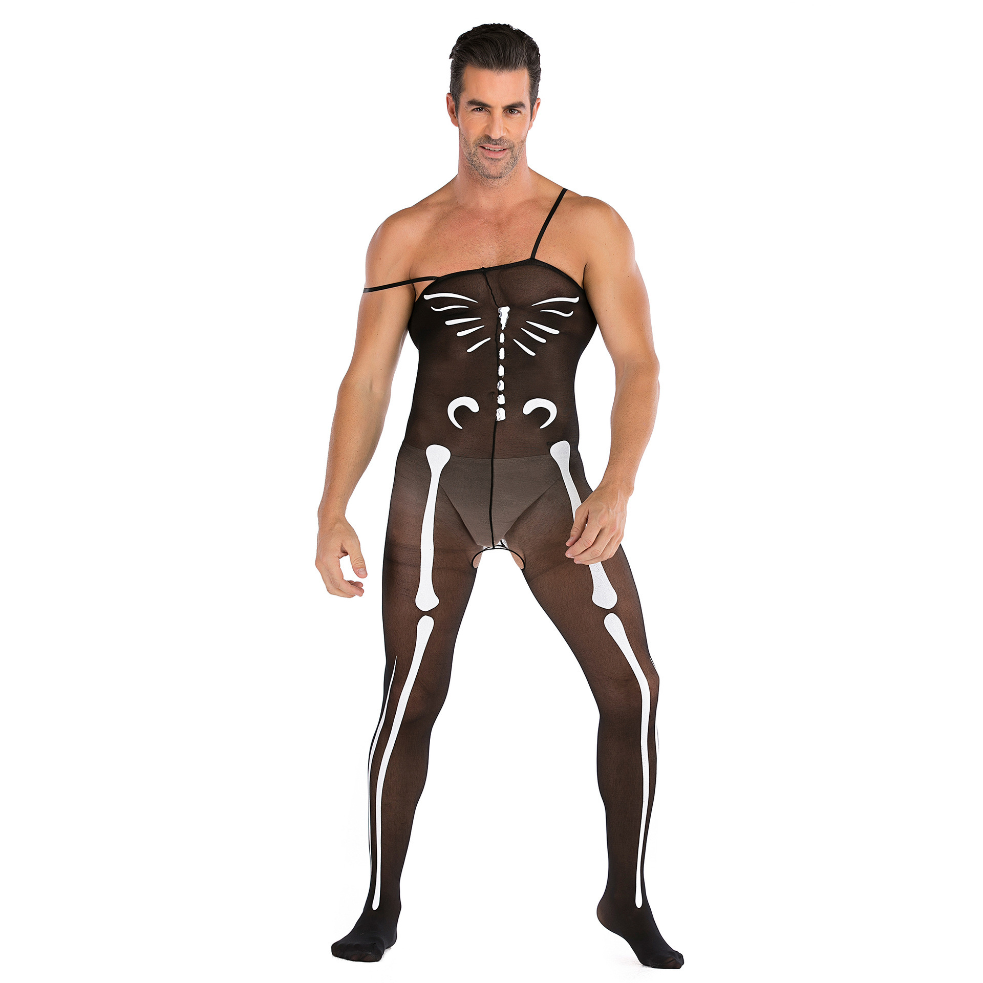 Cross-border European and American Explosions Men's Plus Size Sexy Nets and Stockings Set