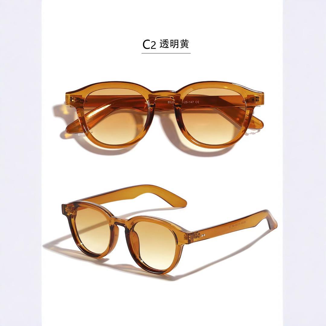2024 New Round European and American Internet Celebrities Same Style High-End Sunglasses for Men Xiaohongshu Same Style Retro Sunglasses for Women