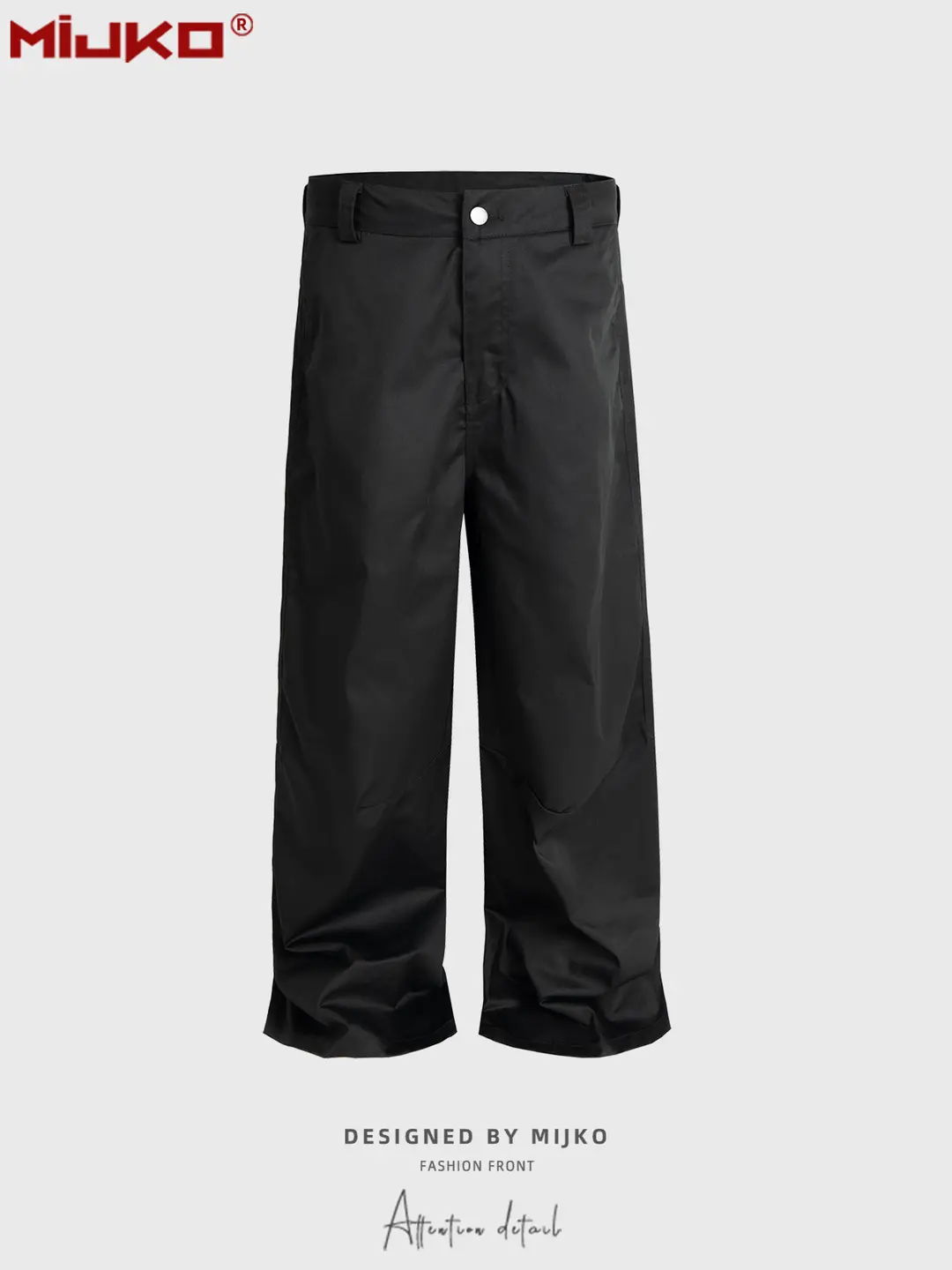 Mijko Men's and Women's Two-Color Pants, Same Style for Men and Women, Neutral Straight Casual Pants, High Street Fashion Brand Niche Design