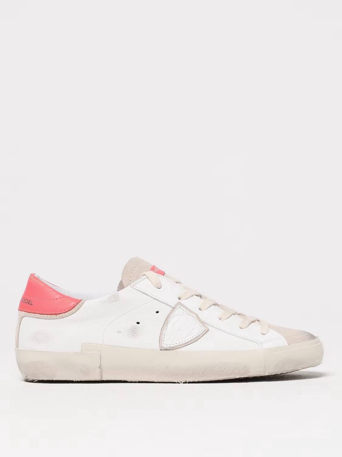 Philippe Model Paris Dirty Shoes Small Dirty Shoes Pink Tail Distressed Sneakers Women's Shoes Casual Shoes Genuine Leather