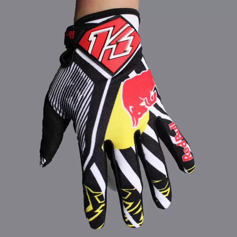 Red Bull Kimi Gloves Motorcycle Off road Cycling Touch Screen Bicycle Mountain Descent MTB Anti fall Racing Road QC-foto från TAOBAO på Qualit.ly