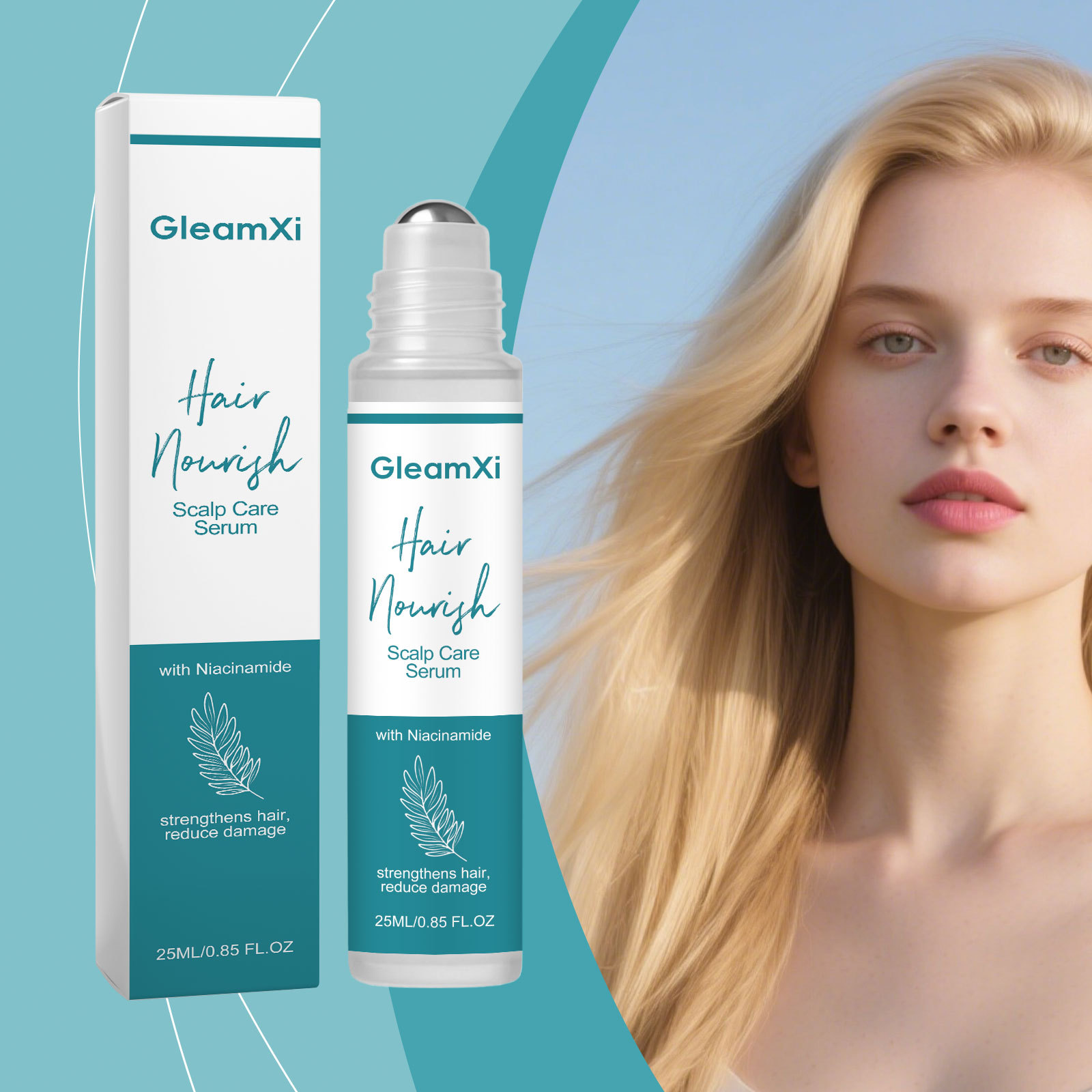 Gleamxi Scalp Roll-On Essence Daily Care Massage Moisturizing Refreshing Scalp Care Roll-On Essence