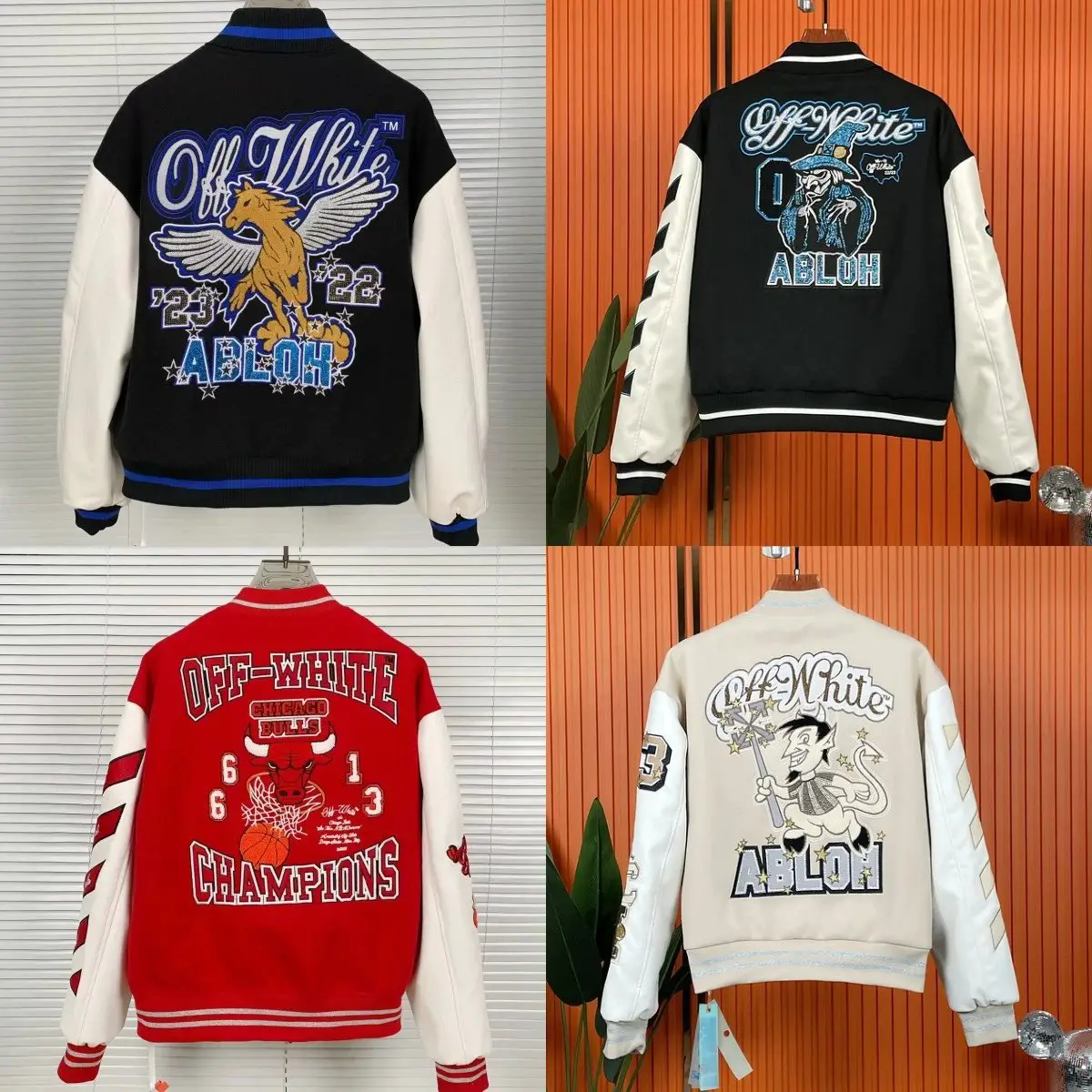 今年新款拼皮棒球服时尚情侣款青少年街头时尚夹克外套