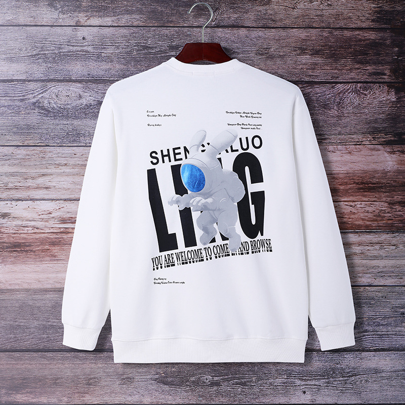 2026 Thick Cotton Pullover Printed Sweatshirt 280g Heavyweight Printed Clothing Wholesale Long-Sleeve Quick-Dry Long-Sleeve