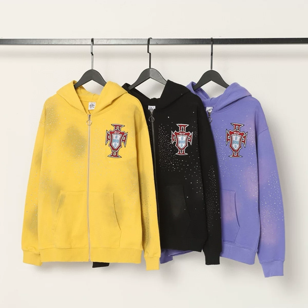 New American Instagram popular men's and women's loose high street VALLEY new zipper hooded jacket