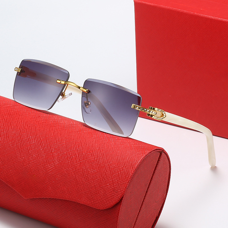 New Style Card Home Diamond Frameless Trim Sunglasses Men's European and American Cross-border Fashion Plate Leg Sunglasses Women's Sunglasses QC-foto från 1688 på Qualit.ly