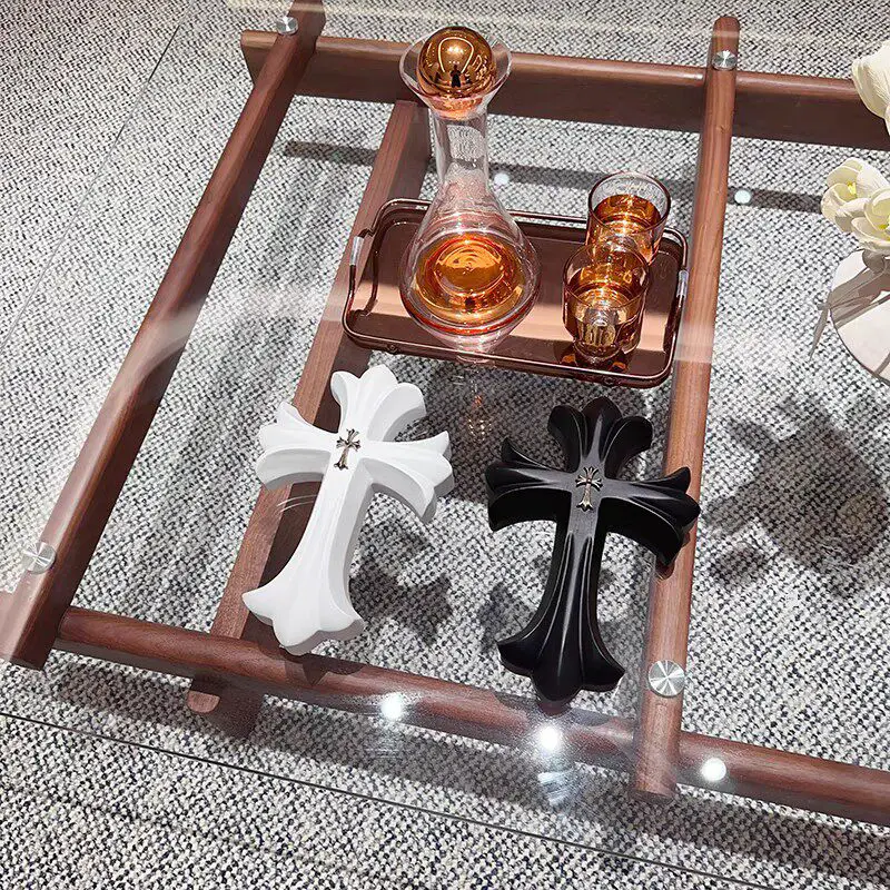 Antique cross decoration for living room entrance, TV cabinet decoration, office desktop decoration