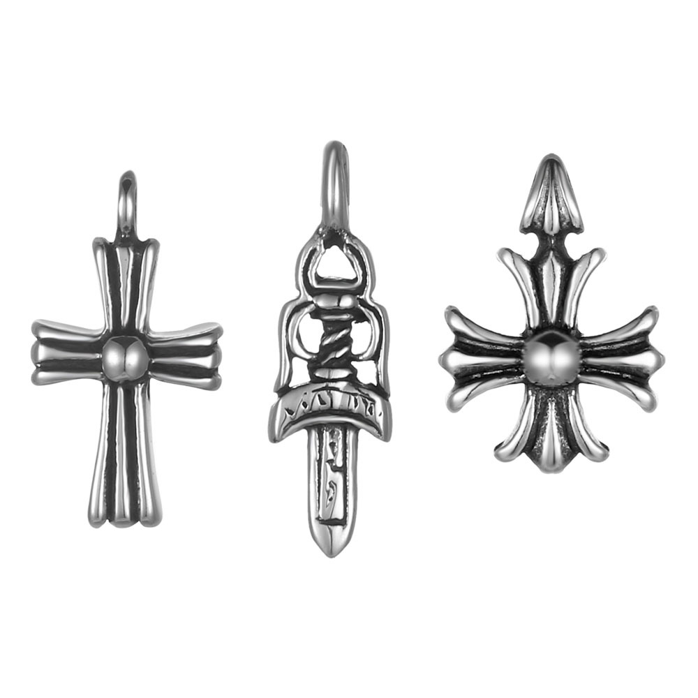 Titanium steel vintage accessories personalized cross stainless steel fashion accessories CA093