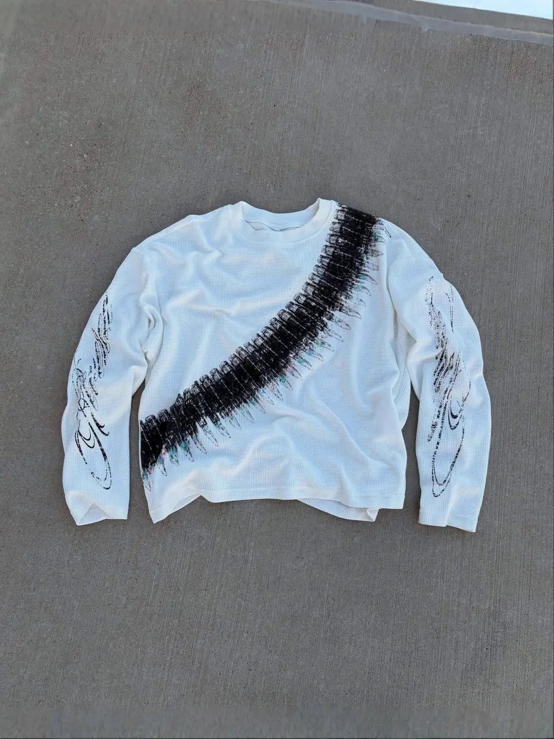 2025 New Y2K Bullet Letter Print American Retro Long-Sleeved T-Shirt Street Style Casual Loose Tops for Men and Women