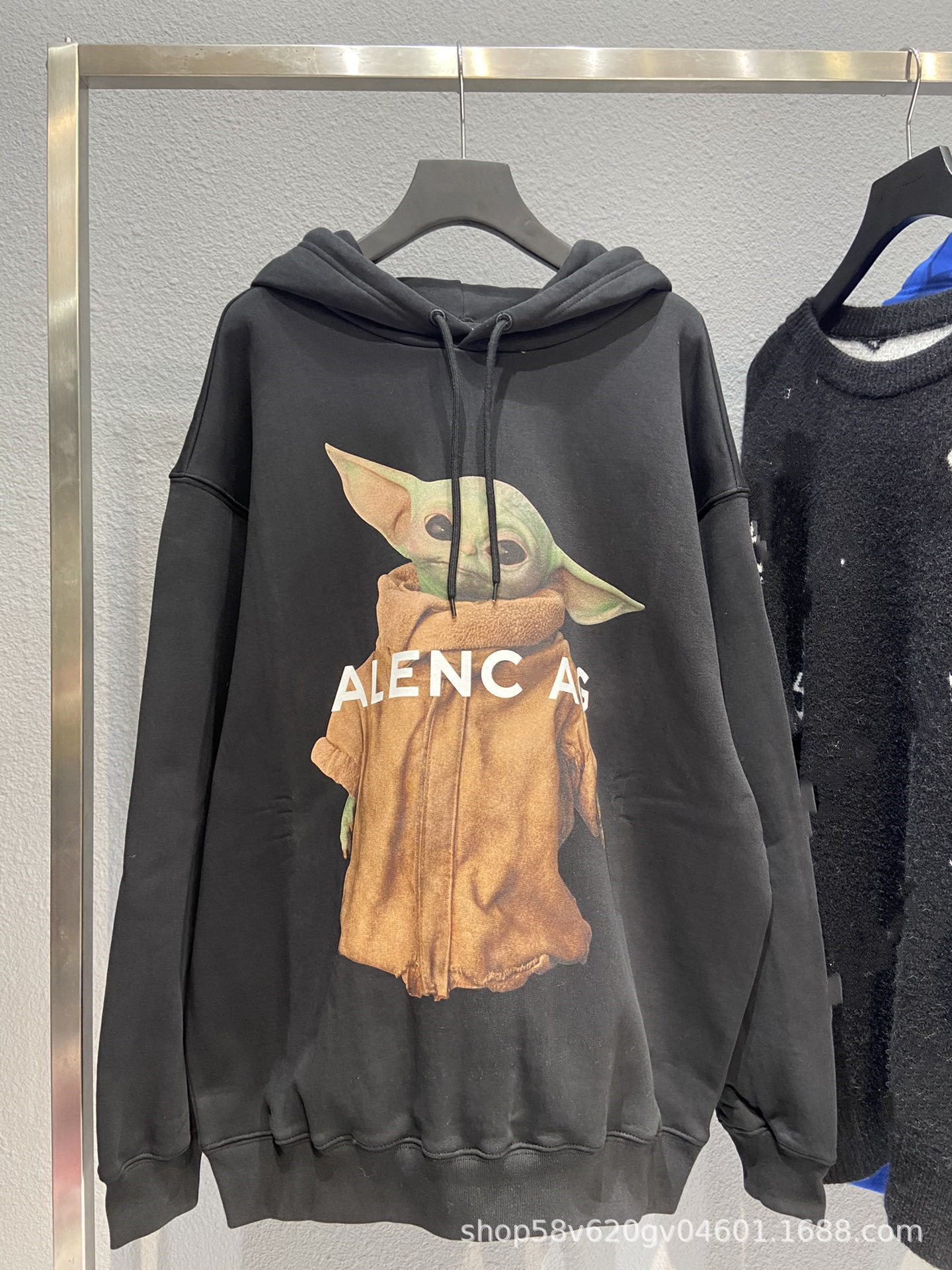 High version B Yoda terry hoodie European and American fashion brand ins Internet celebrity loose couple sweater comfortable trendy all-match