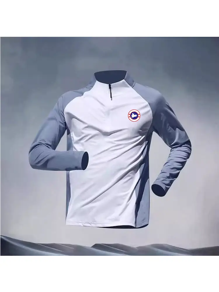 Big Goose Hometown Flagship Canadian Genuine Big Goose Half-Zip Training Clothes Quick-Drying Sports Long sleeves T-Shirt Fitness Clothes