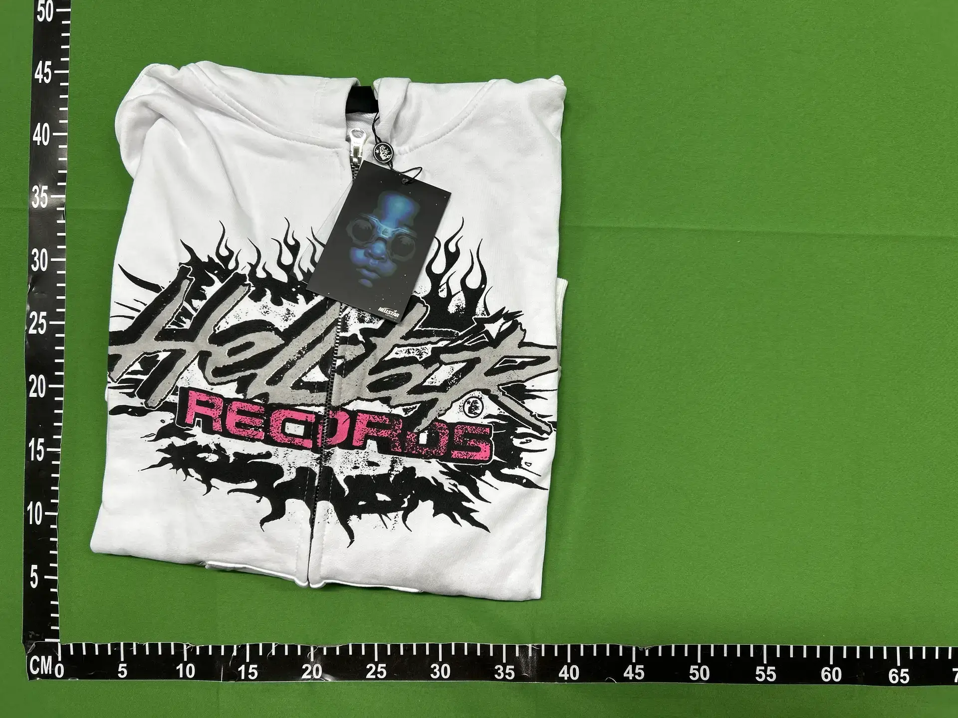 Hellstar Records White Zip Hoodie