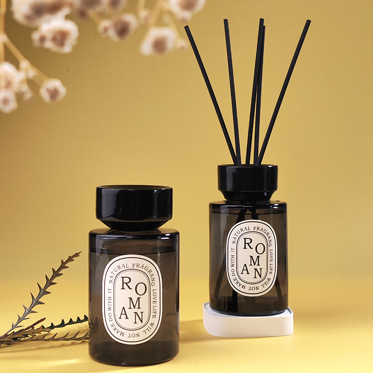 Black High-End Rattan Aromatherapy Ornaments Aromatherapy Home Living Room Fire-Free Aromatherapy Woody Fragrance Long-Lasting Fragrance