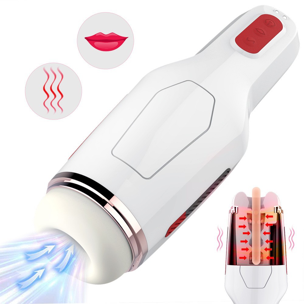 Jingba Aircraft Cup Automatic Clamping and Sucking with 10 Vibration Frequencies, 5 Sucking Frequencies, One-Button Heating, Male Masturbation Adult Toy
