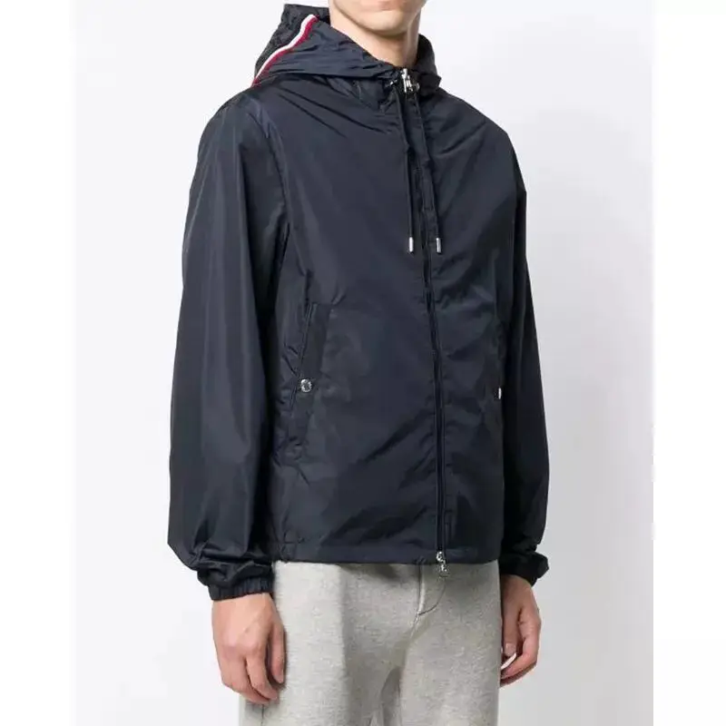 Mon thin new stylish outdoor men's hooded casual sports jacket windproof men's jacket