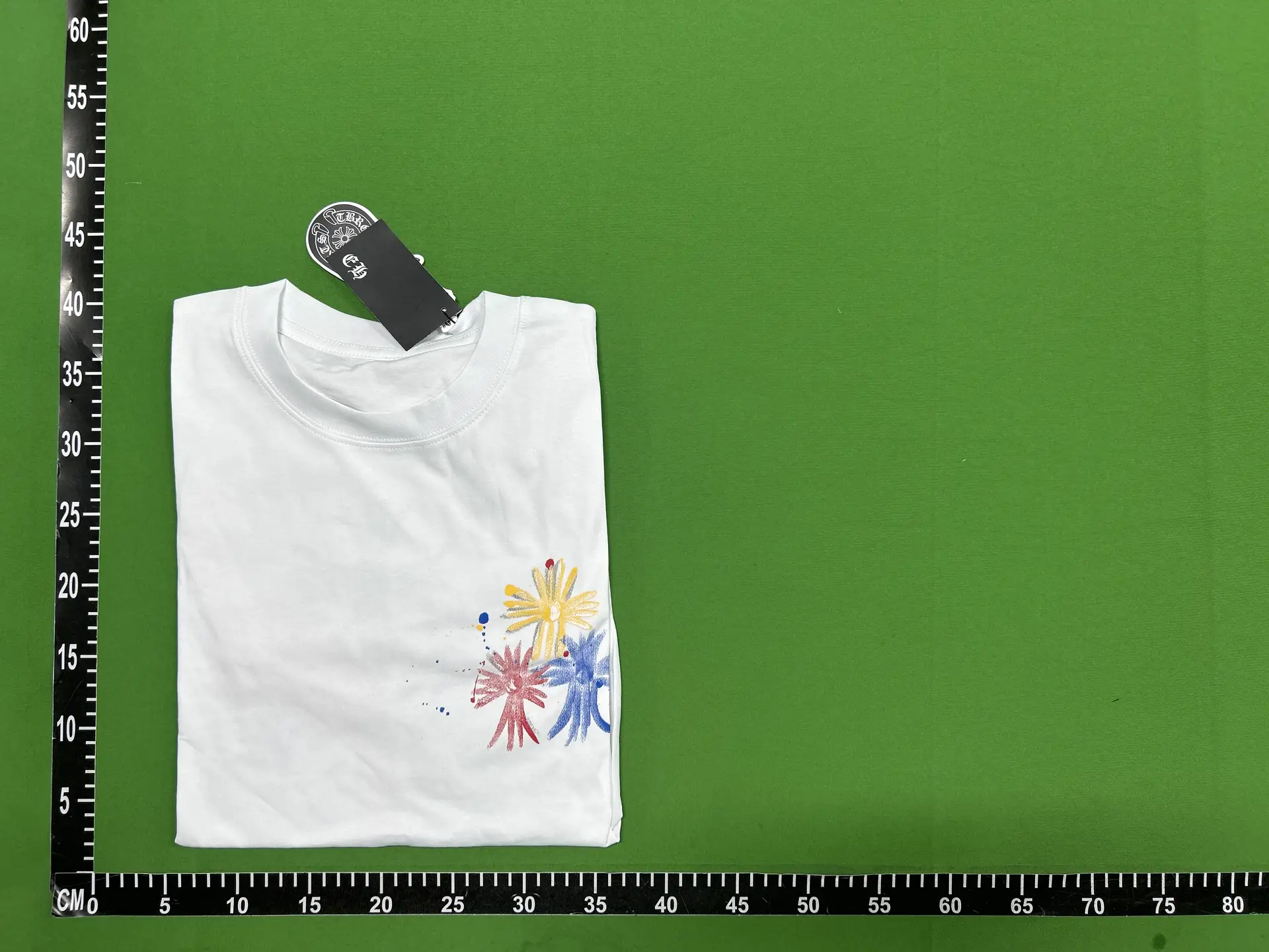White T-shirt with floral print