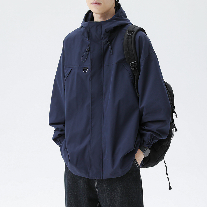 Jacket men's spring fashion brand loose workwear hooded jacket couple outdoor mountaineering suit men's and women's windproof jacket