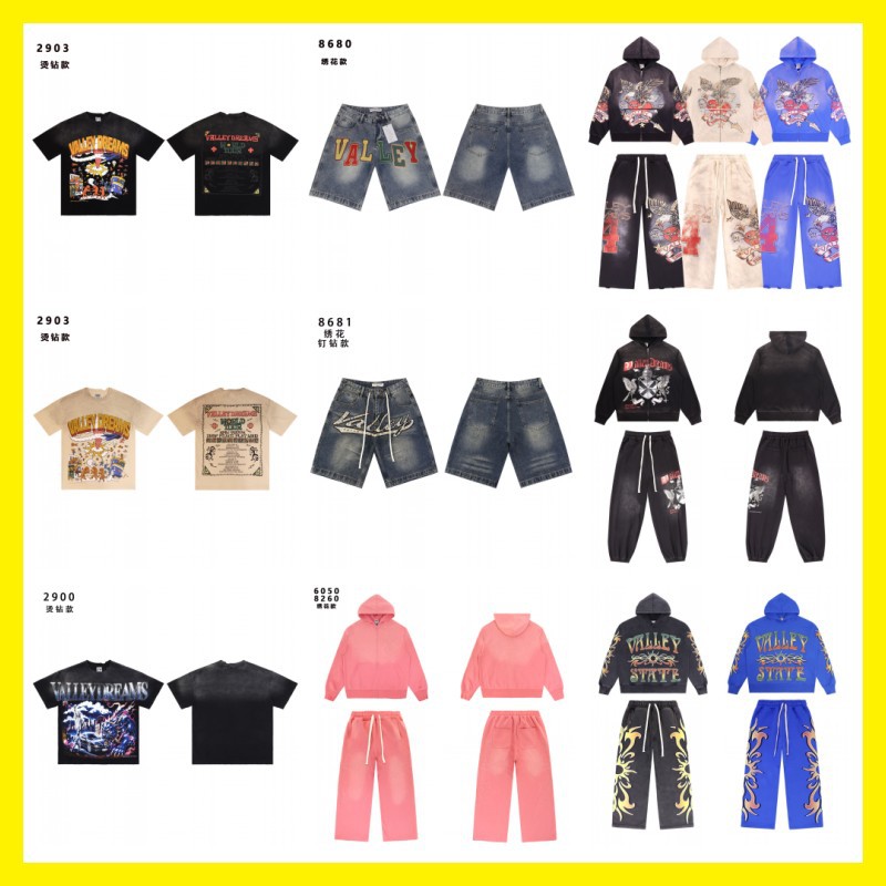Cross-Border New American Trendy Brand Vale Loose Sports Washed Distressed Jacket Contrasting Zipper Cardigan Hooded Sweatshirt