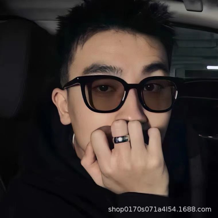Korean-style Teary Sunglasses Men's Driving Ins Internet Celebrity Big Face Street Photoshoot Fashionable Anti-ultraviolet Retro Sunglasses