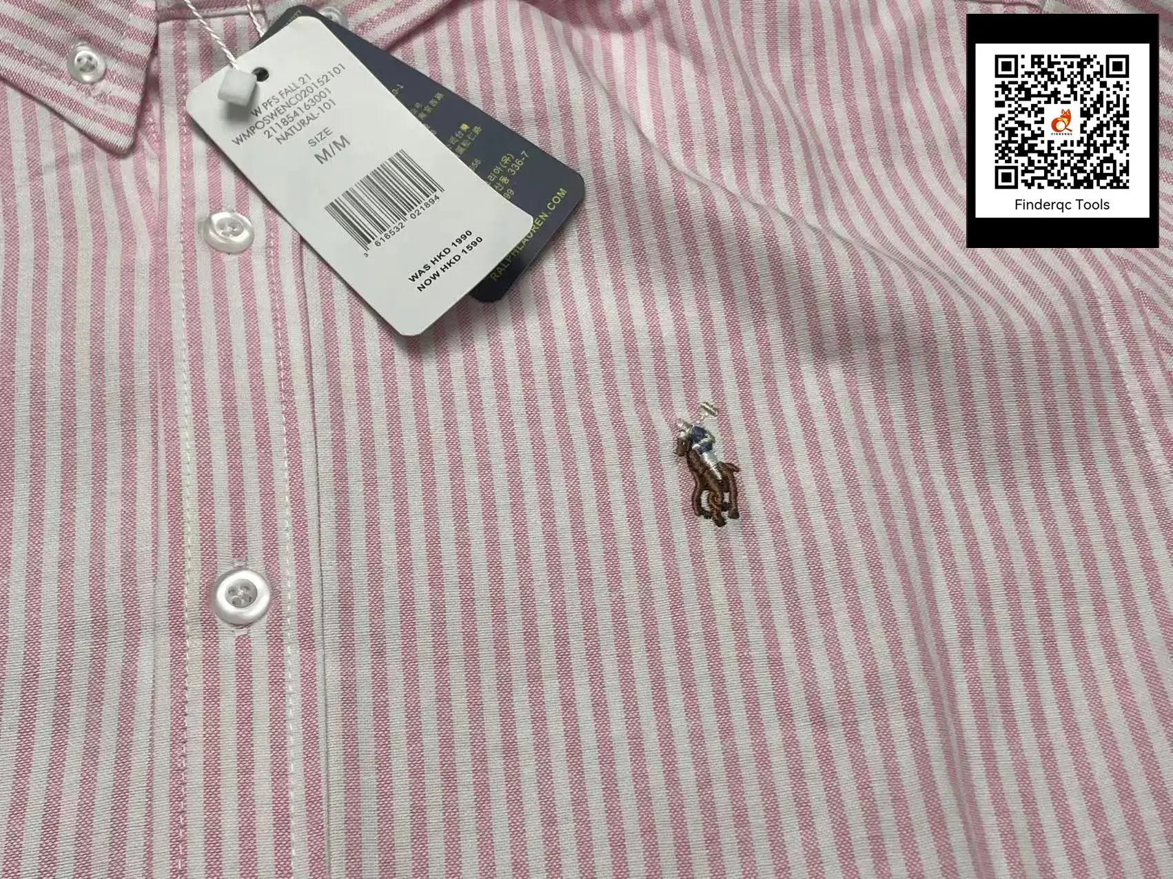 RALPH LAUREN TSHIRT Pink Stripe