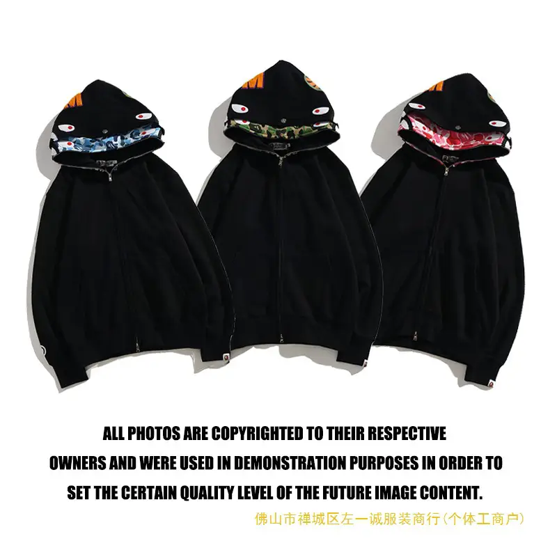 Trendy Brand Double Hooded Camouflage Sweatshirt with Zipper to the Top Zipper Hoodie