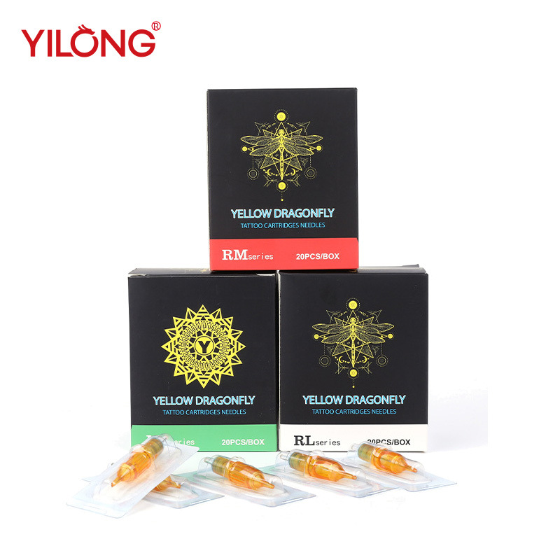 Yilong Huang Dragonfly Integrated Needle New Model Xia'An Tattoo Needle Disposable Tattoo Needle Eyebrow Tattoo Needle Tattoo Equipment Cross-Border