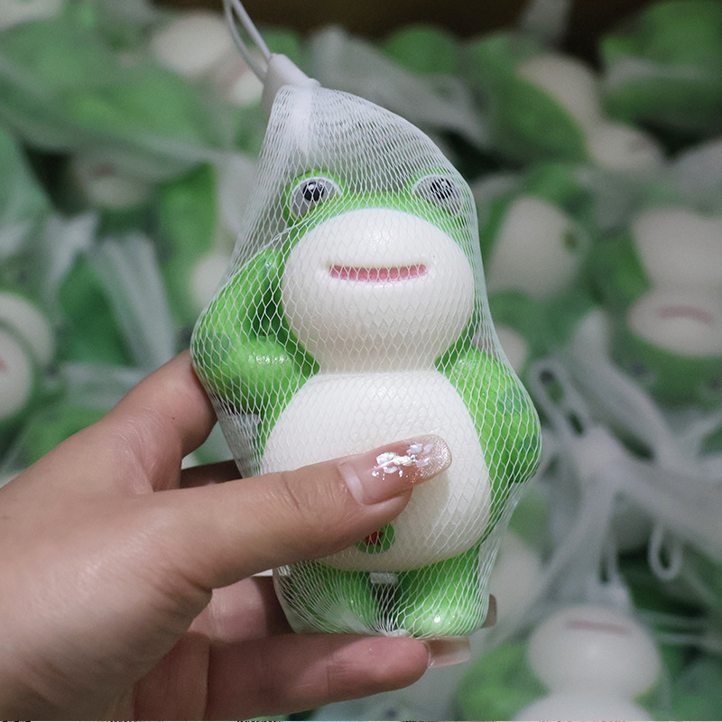 Net Red Sell Baby Frog Slow Rebound Pinch Music Decompression Vent Toy Cute Doll Desktop Ornaments Stall