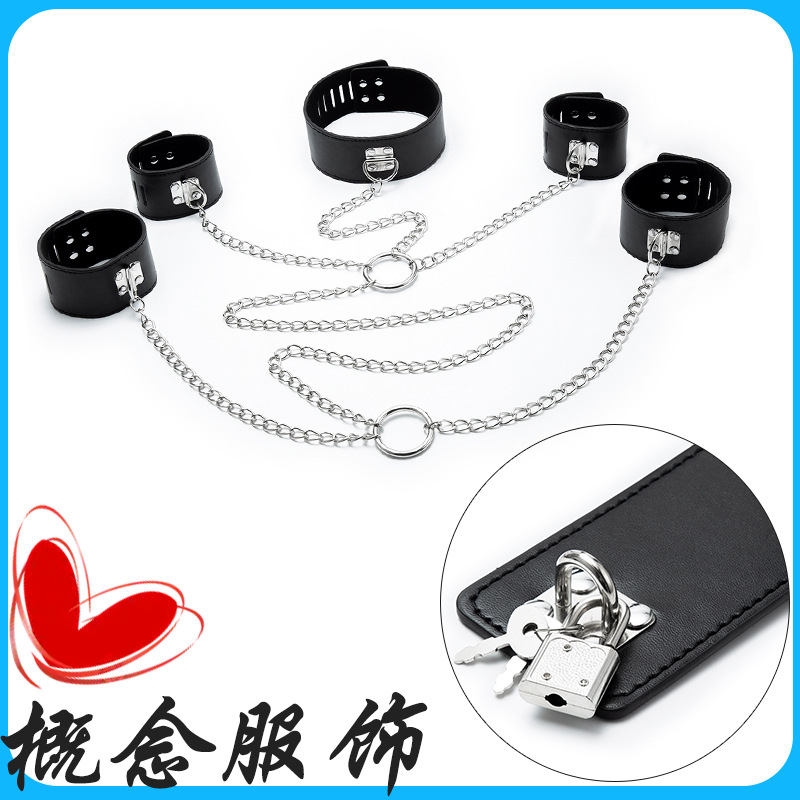 Adult Sex Products Wholesale, Hand, Foot and Neck Combination, Couple Foreplay, Bondage, Sm Flirting and Training Props