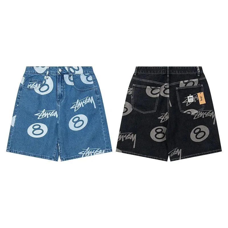 Stussy 8-ball denim shorts