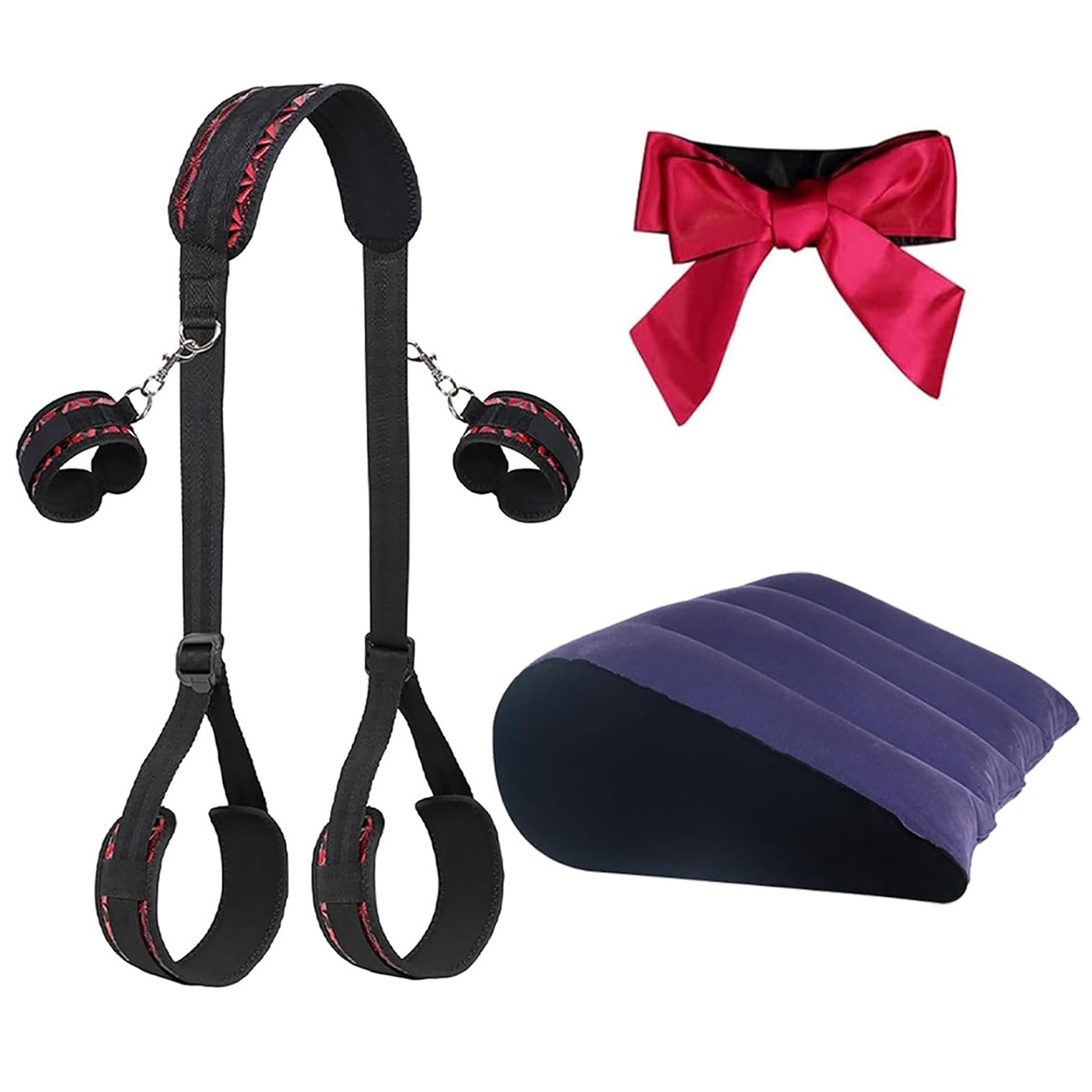 SM split leg with diamond stripes with handcuffs adult couple fun inflatable pillow sex furniture supplies posterity type cushion