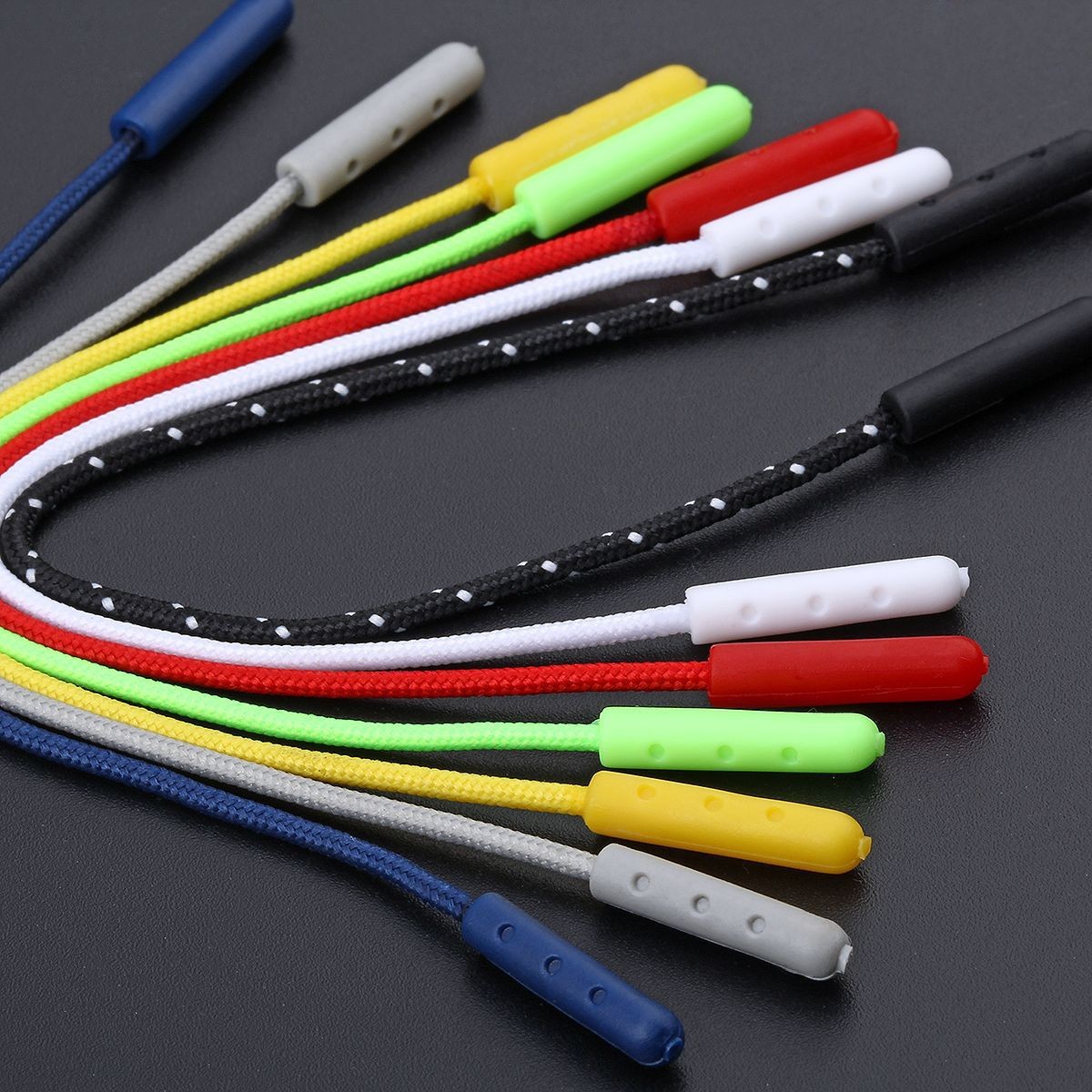 [02] Double-Section stick pull head in stock pocket zipper pull tail rope lanyard pull piece long tail rope zipper rope