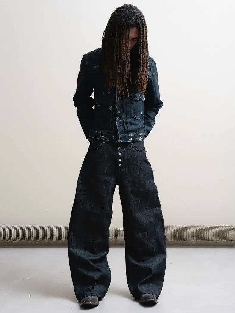 Nofaith Studios Scimitar Stereo Baggy Japanese Limited Original Factory Red Edge Red Ear Raw Cow Denim