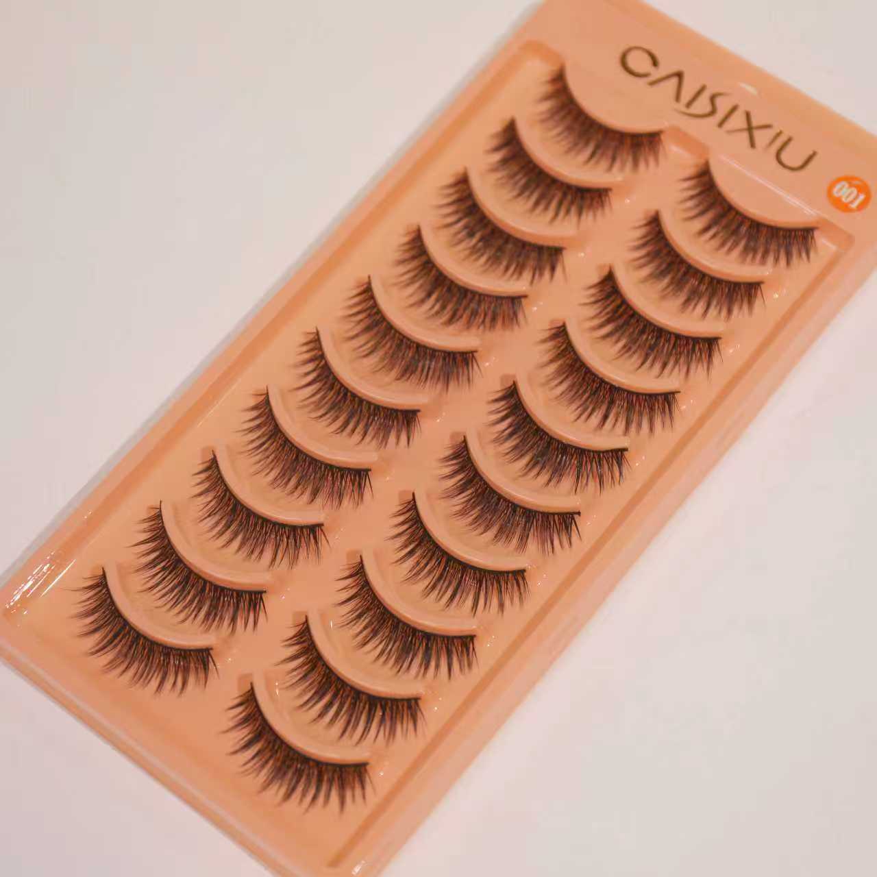 Stage Makeup False Eyelashes for Women, Natural and Thick, Realistic Hard Stem, Beginner-Friendly, Internet Celebrity Style, Long Faux Eyelashes Wholesale