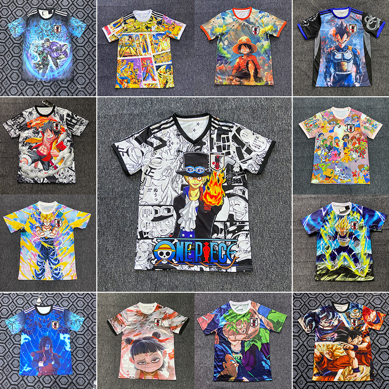 Japanese Special Edition Jersey Plum Blossom Warrior Version Luffy Nezha Dragon Ball King of Fighters Manga Football Boy Football Uniform QC-foto från 1688 på Qualit.ly