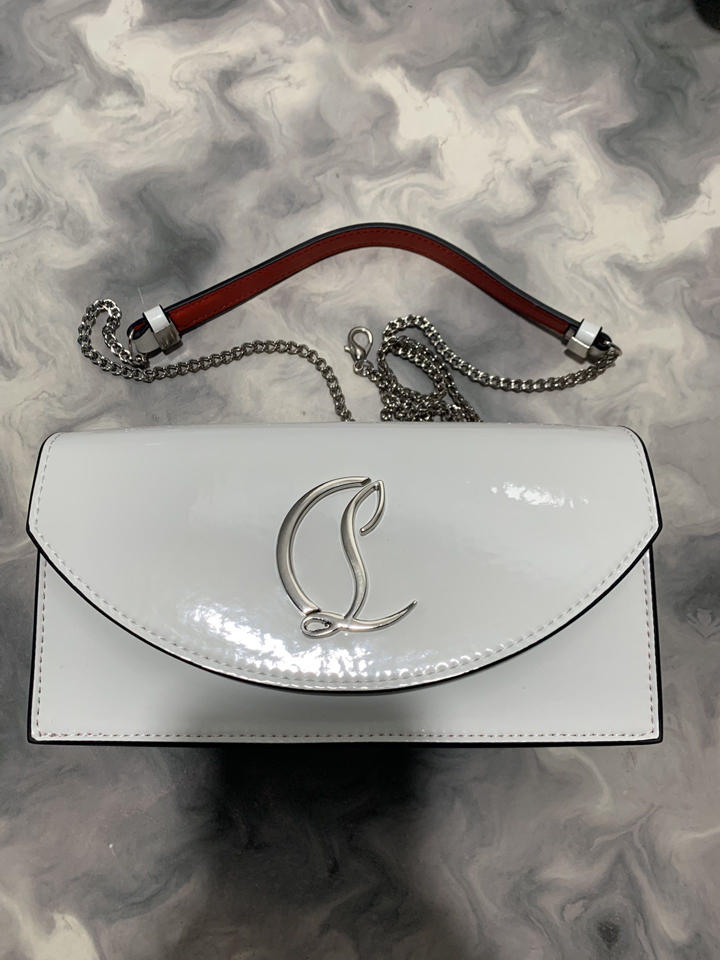  Foreign Trade In-Stock New Patent Leather Chain Women's Bag European and American Style Single Shoulder Crossbody Clutch Trendy Versatile