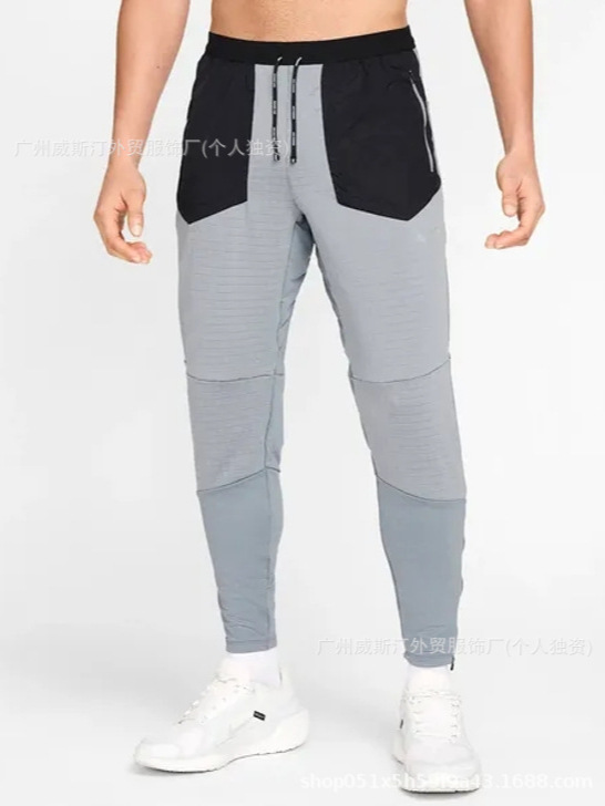 2025 Cross-Border Same Style Sports Mid-Waist Casual Pants Men's Long Pants with Unique Patchwork Slim Fit Pants Men 04 QC-foto från 1688 på Qualit.ly