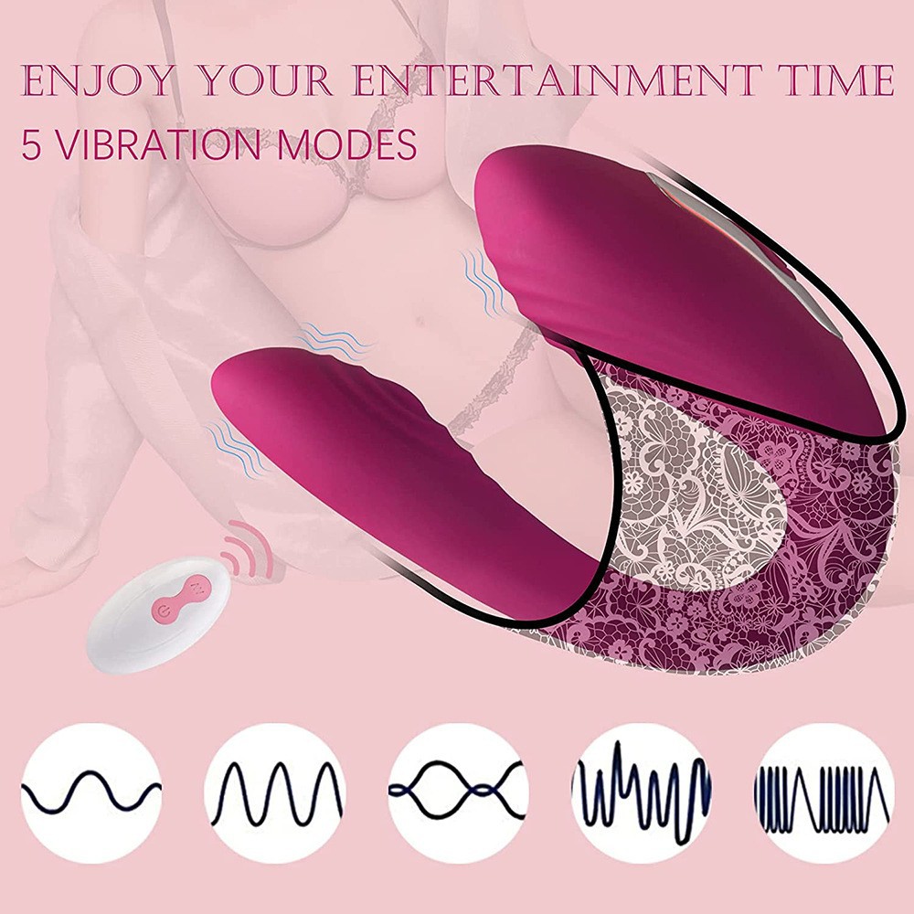 Women's new Una G-spot 5-frequency U-shaped vibrator magnetic charging wireless remote control sex toys factory wholesale