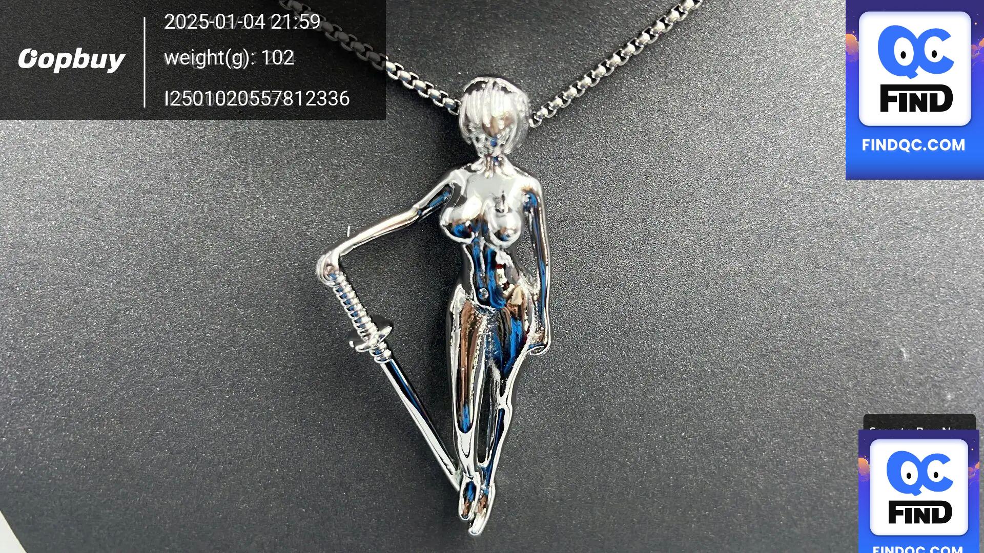 Nier Mechanical Era 2B Real Edition sexy Mechanical Ji Gao Fine Handmade Necklace Gold Plated Pendant Gift QC