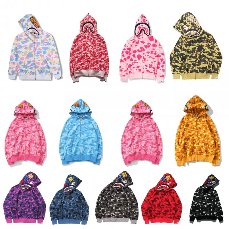 BAPE Shark Camo Zip Hoodie