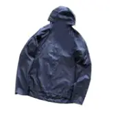 Left Tibetan blue triangle iron zipper Tibetan blue hooded jacket 11100548