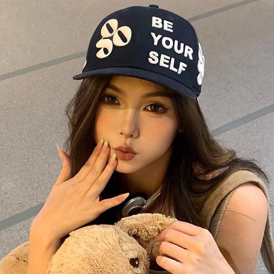 American Street Stereo Embroidered Letters Couple's Cap New All-match Fashionable Brand Baseball Hat Men's and Women's Sunshade Hat