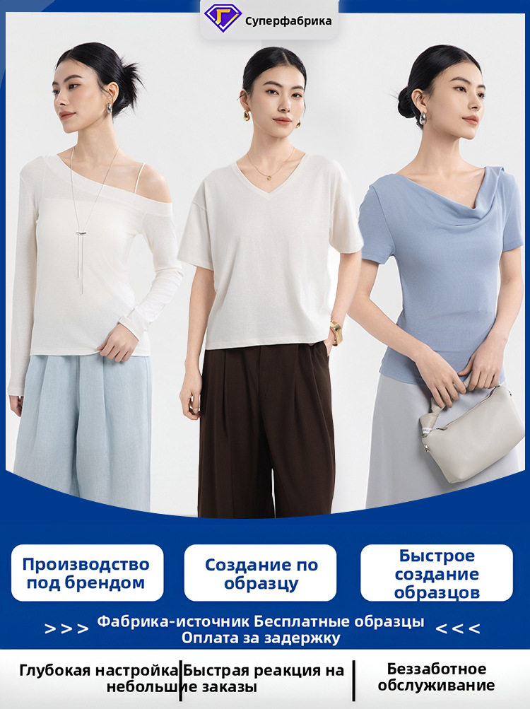 Raindrop Linen Short-Sleeved T-Shirt for Women, Customizable Printed Loose Cotton-Linen Casual Top