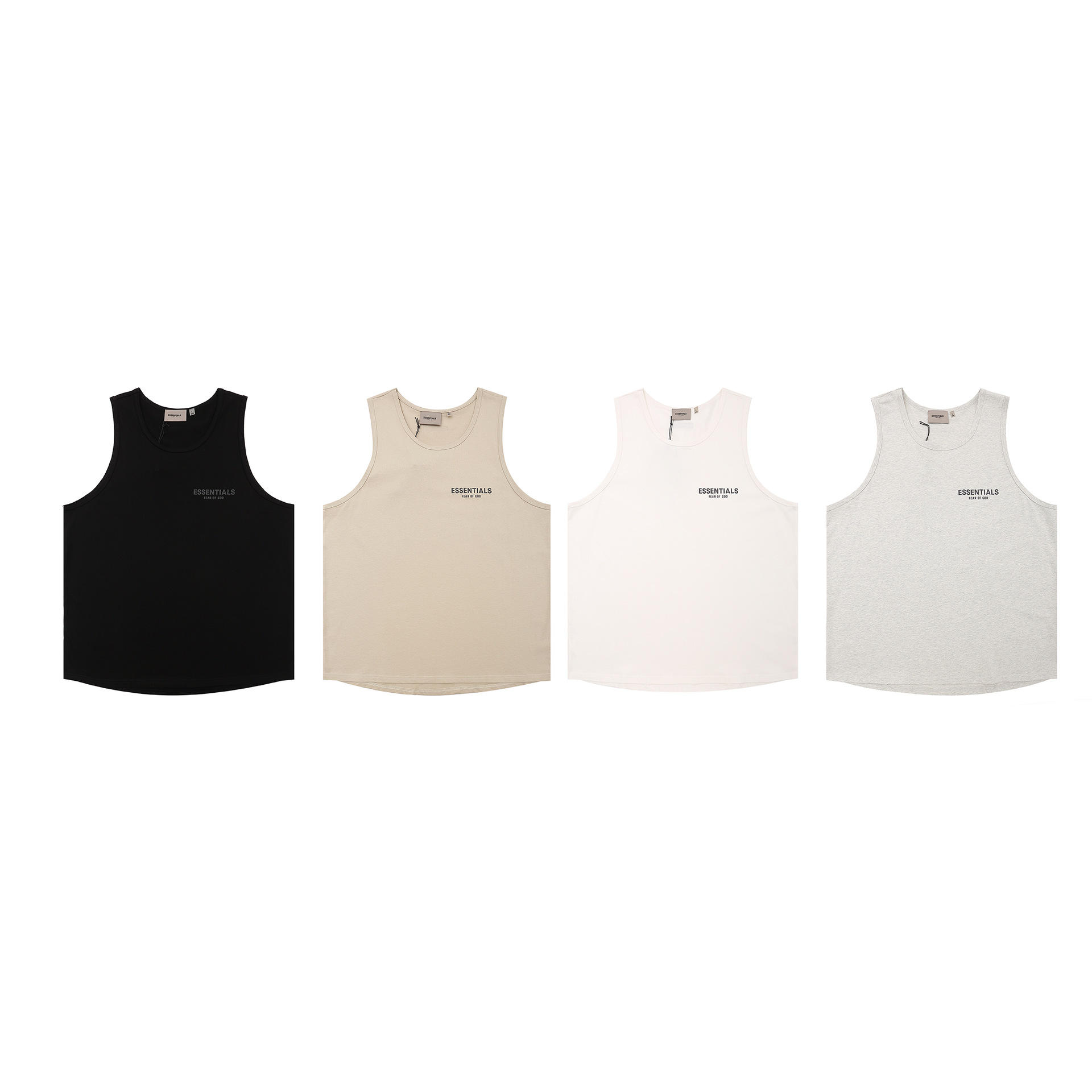 FOG double-line ESSENTIALS double-line reflective letter vest men's and women's couples sports sleeveless sweat vest