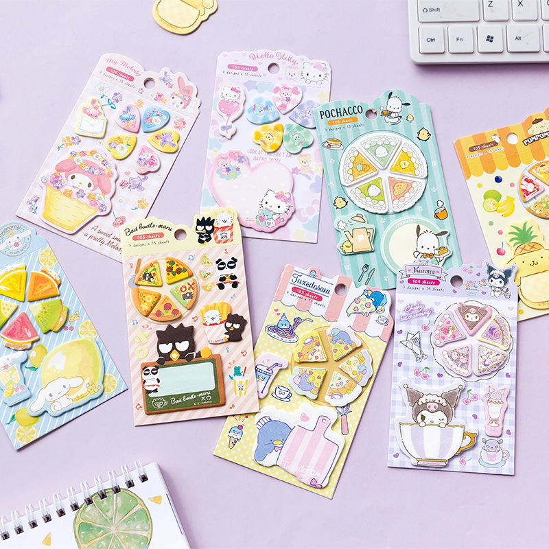 Wheat stationery Sanrio food group stickers creative cute cartoon message memo note paper can be pasted