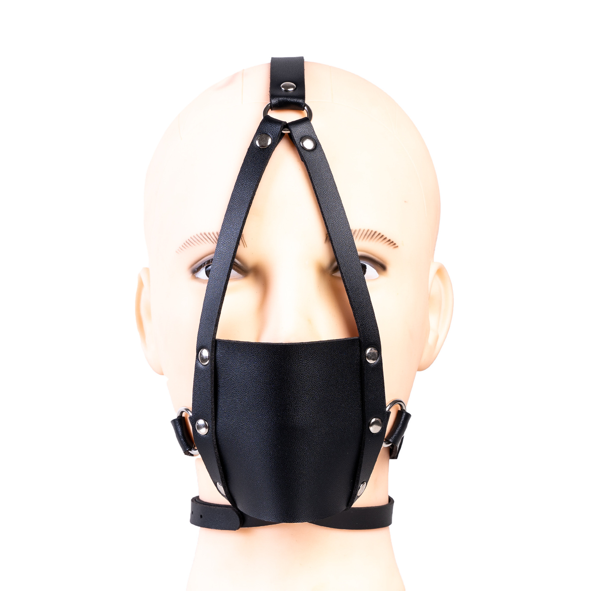 Esle adult fun black harness type anti-vomit mask silicone mouth ball soft rubber mouth plug flail gag supplies