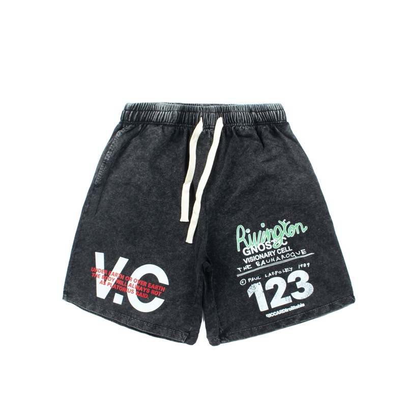 2025 Cross-border American-style Washing Water Old Loose Beach Pants Summer Casual Sports Shorts Men's and Women's Couples Pants