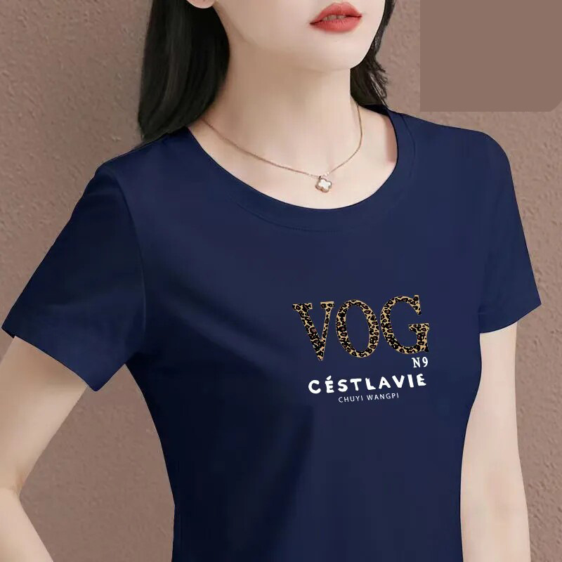 High-Quality Boutique Hot-Selling 2026 Summer New Pure Cotton Versatile T-Shirt, Slim-Fit Casual Short-Sleeve Fashion Ins Top